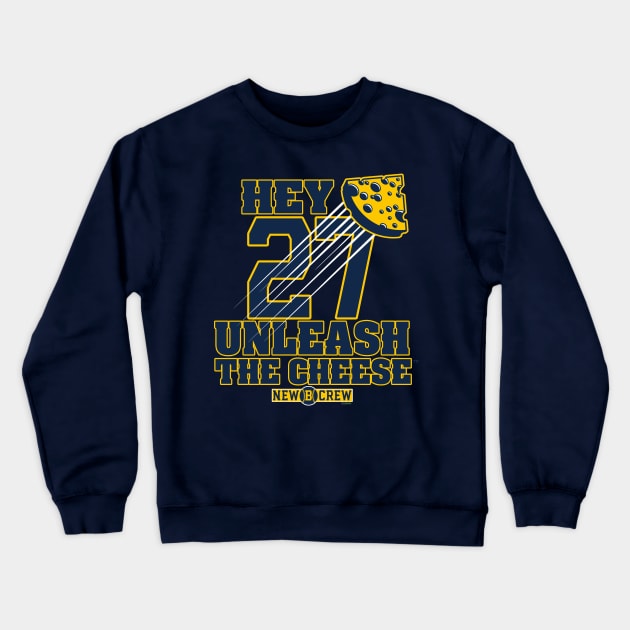 Willy Adames...Unleash the Cheese™ Crewneck Sweatshirt by wifecta